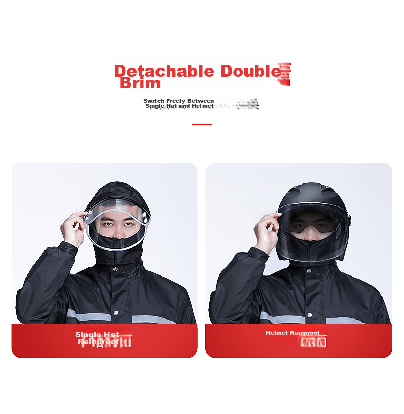 Beimei Raincoat And Rain Pants Set, Thickened Two-Piece Cycling Adult Double-Layer Motorcycle Rainwear for Men And Women, Waterproof Delivery Suit 8