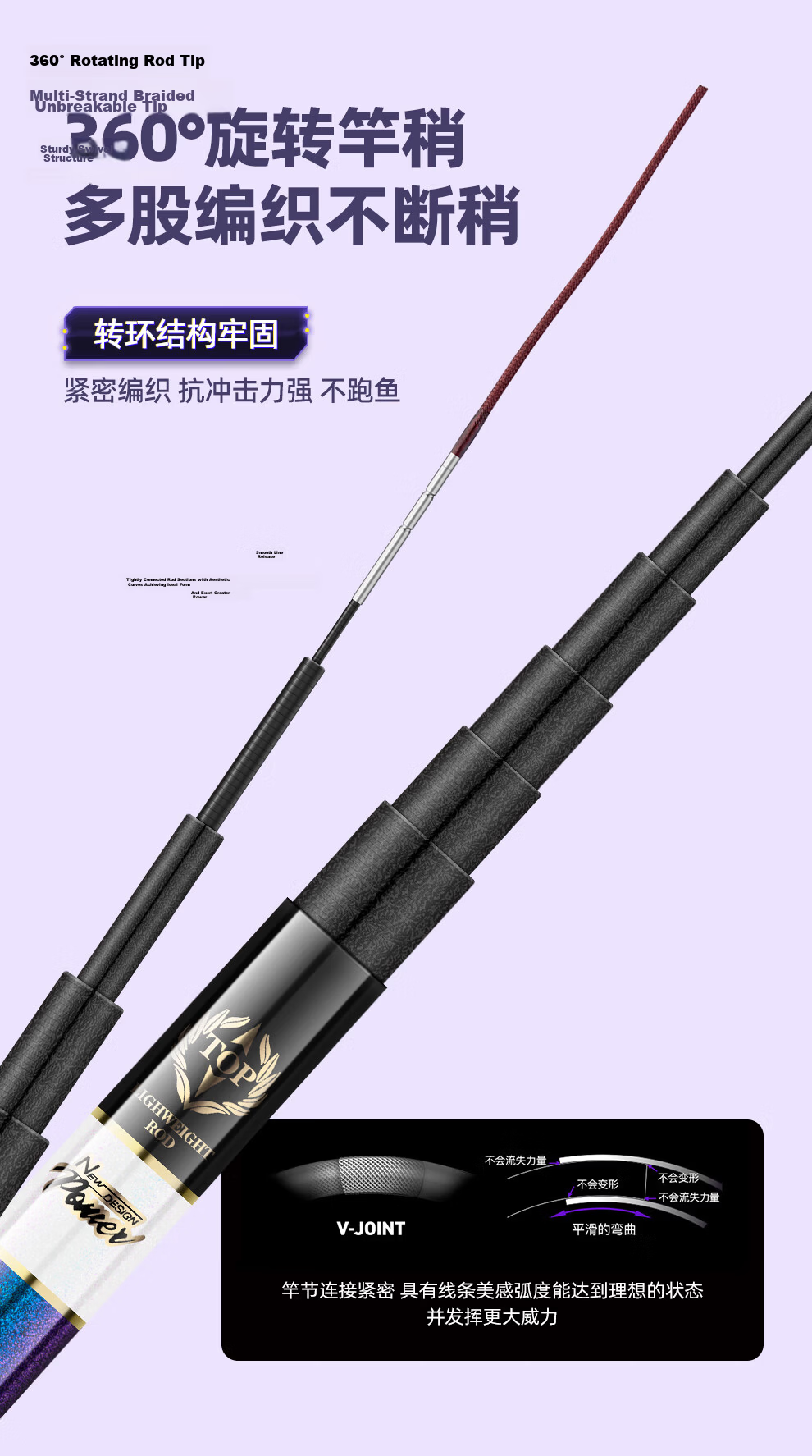 Shensha 6.3m Short Section Fishing Rod Hand Rod Xifeng Yue Stream Ultra-Light Ultra-Hard 28-Tone Fishing Pole Wild Fishing Gear 13