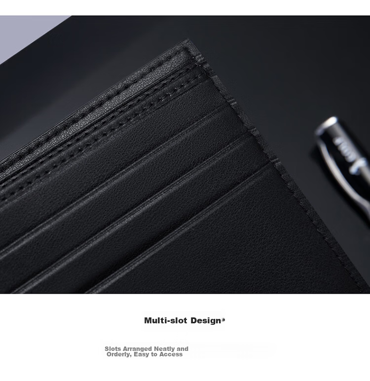 GOLF GOLF Men's Wallet Multi-card Short Wallet Men's Casual Card Holder Retro Printed Large Capacity Leather Clip Horizontal Ticket Clip Business Small Wallet 5V786386J Black 26