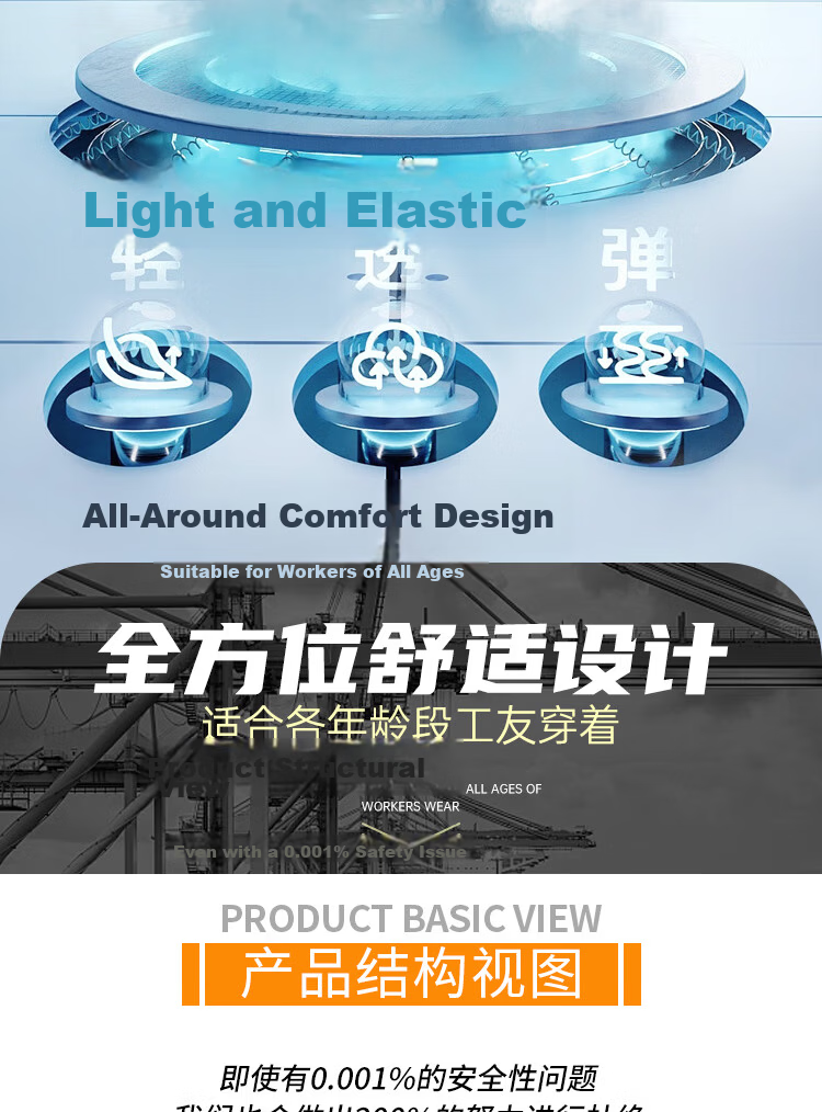 Dinggu Safety Shoes for Men, All-Season Soft Sole, Steel Toe Cap, Anti-Smashing, Puncture-Resistant, Safety Functional Shoes JD1165AW43 1