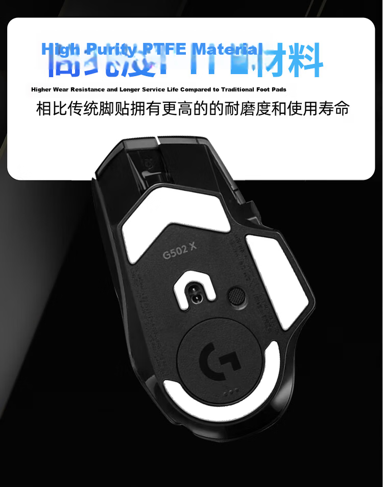 Huoshi PTFE Teflon Mouse Feet Pads for G403/G603/G703 ICE Edition Gaming Mouse 3