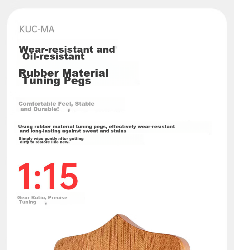 Kaka KUC-MA Ukulele Peachwood Mini Guitar 23 Inch 10