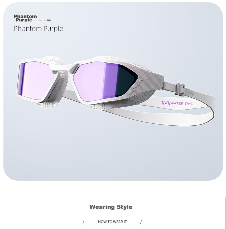 WATERTIME Prescription Anti-Fog Waterproof Swimming Goggles for Adults, High-Definition Coated Lens, Unisex 15