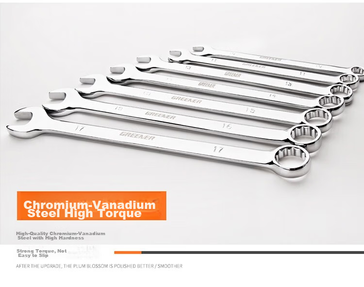 GREENER Wrench Set for Home Use, Open-End And Box-End Combination, 22-Piece Set, 6mm-32mm Quick-Fix Fixed Wrenches for Car Repair 12