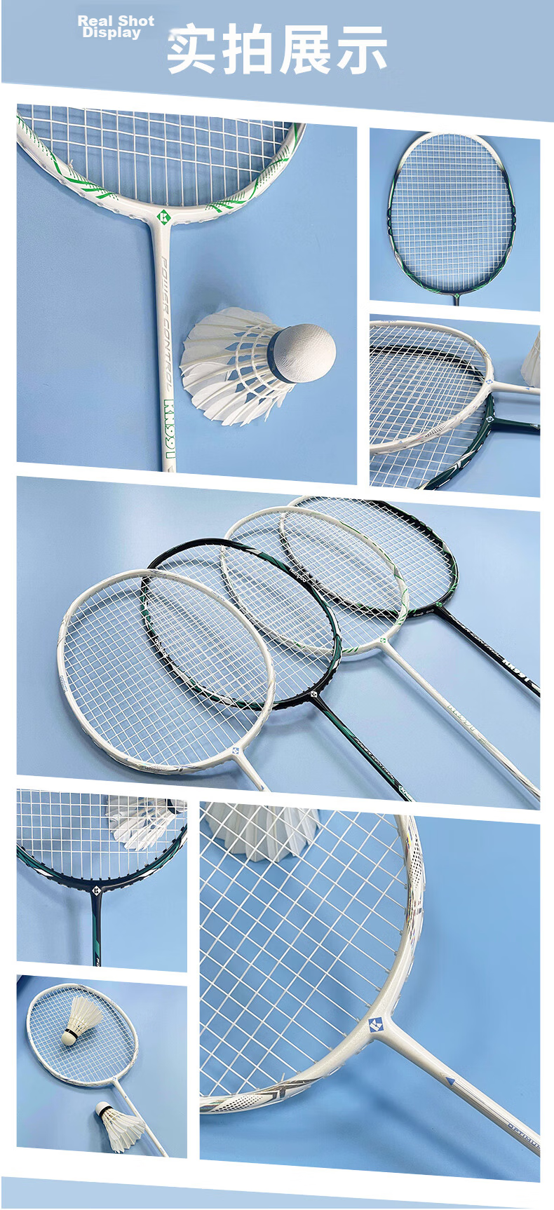 KUMPOO Badminton Racket, Full Carbon Ultra-Light, for Beginners, K520 Upgraded Version Xunfeng K520 PRO, White/light Pink, Gift Box Packaging 1