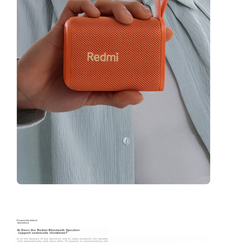 MI Redmi Bluetooth Speaker, Black, MI Speaker Audio System, Long Battery Life, IP67 Dust And Water Resistant, Portable Outdoor Speaker with Subwoofer, High-Fidelity, Gift, Home Use 19