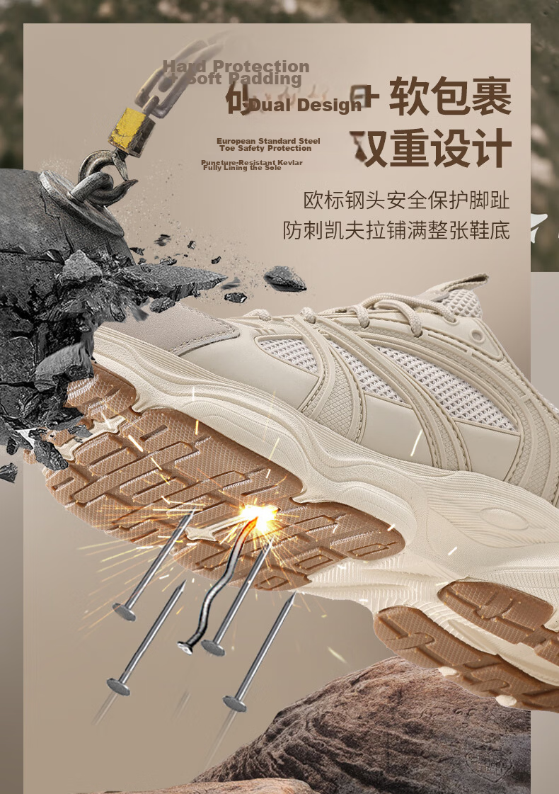 GUYISA Women's Winter Safety Work Shoes 5076, Steel Toe, Anti-Smash, Anti-Puncture, Ultra-Light, Comfortable, Waterproof, Size 38 4