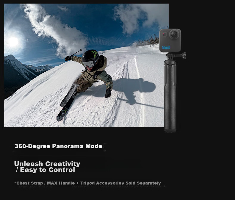 GOPRO MAX 360° Panoramic Sports Camera Outdoor Motorcycle Riding Diving Waterproof Anti-Shake Vlog Digital Sports Camcorder Travel Camera 8