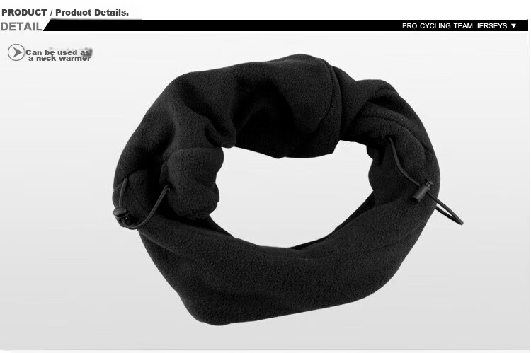 Adandyish Thermal Head Cover Hat Electric Vehicle Cold-Resistant Autumn Winter Riding Unisex Fleece Windproof Dust Mask Neck Warmer 2-Pack 7