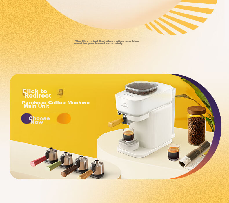 PHILIPS Italian Fully Automatic Coffee Machine Baristina, Pink Rose Color Handle, BAR310/90 14