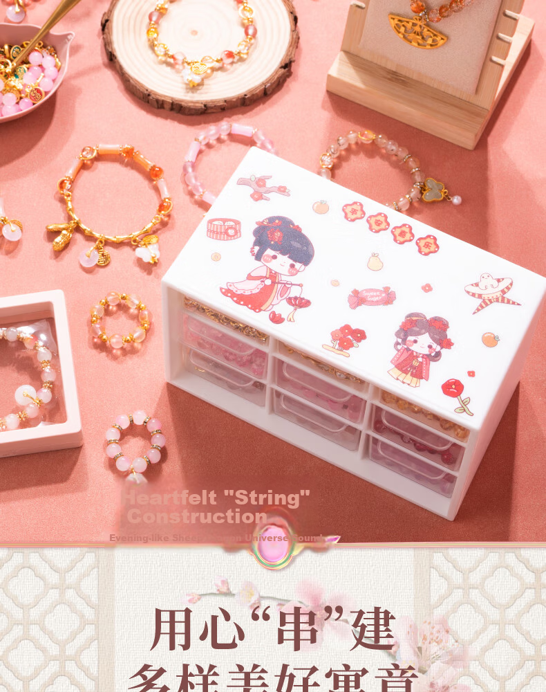 Huangen Children's Princess Hair Accessories Gift Box Set, Jewelry Box Kit for Little Girls, Toy Headwear, Ages 4-6 7-12 Birthday Gift 4