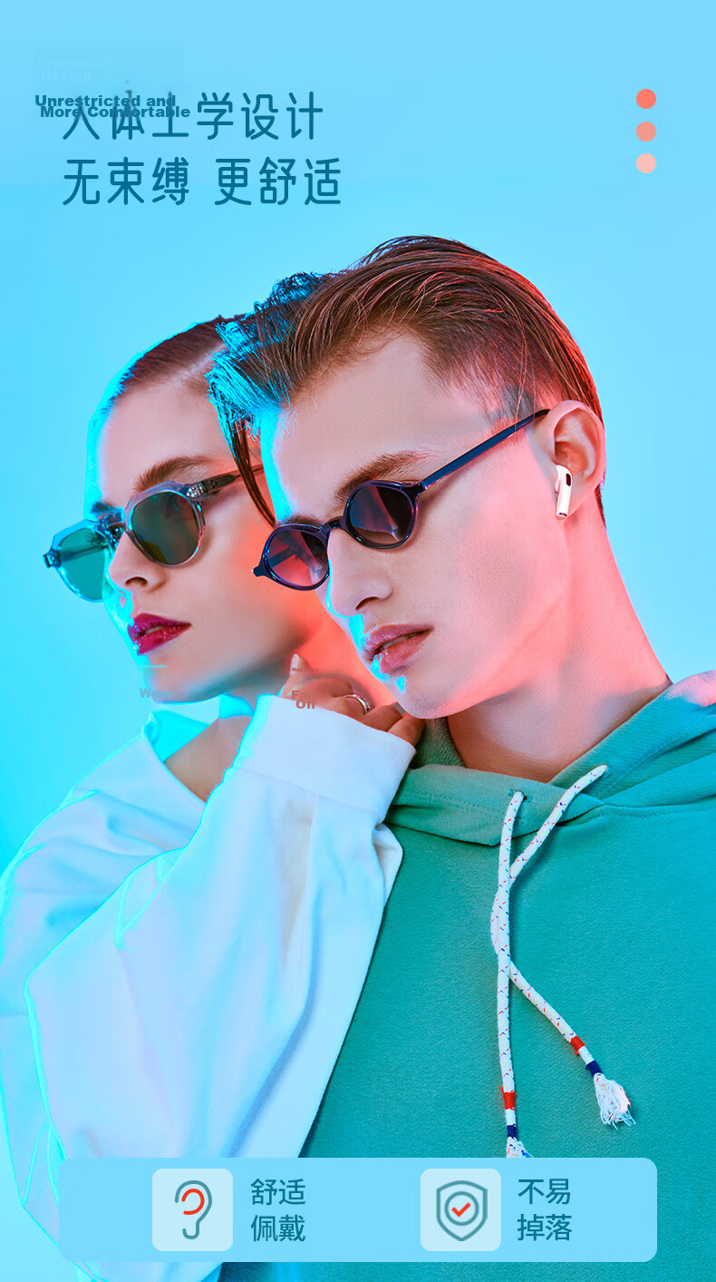 Aigo Patriot True Wireless Bluetooth Earbuds Semi-In-Ear Gaming Sports Running Headphones Compatible with Apple Xiaomi Android 6