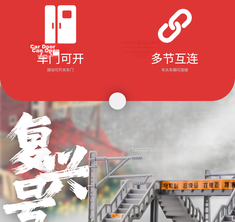 Yixuan Toys Fuxing High-Speed Train Model Harmony Train Track Toy Boys Gift 3