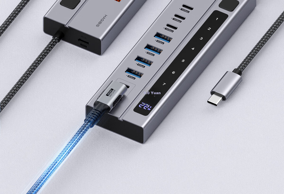 Hagibis Digital Display Expansion Dock with Screen, USB-C Converter, Ethernet Adapter, Type-C to HDMI Converter, Compatible with Apple Computers Mac, Thunderbolt 4 Adapter 2