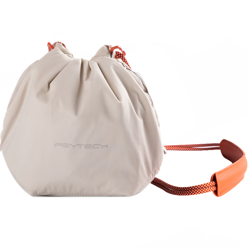 PGYTECH OneGo Drawstring Camera Bag Dandelion Photography Shoulder Bag Luna Storage Bag Mirrorless Inner Liner Crossbody Travel Canon Fuji X100VI Ivory White