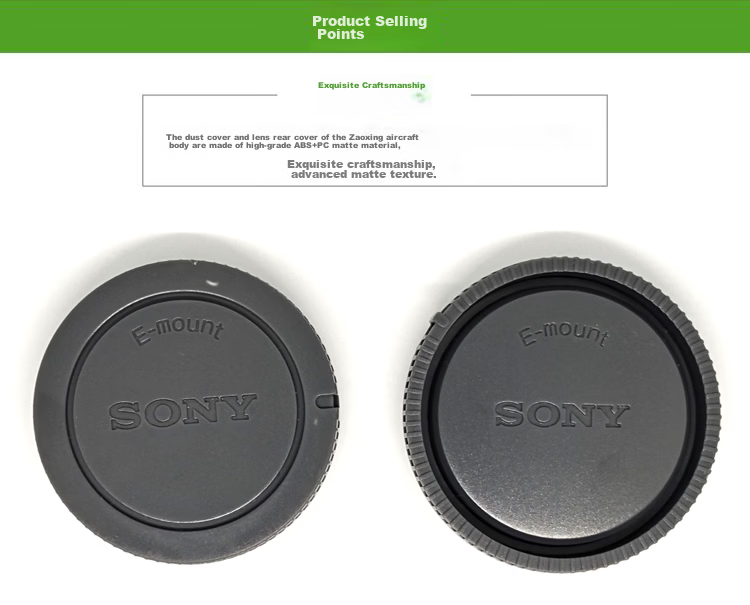Earlymen Sony E-Mount Body Cap + Rear Lens Cap for a7M3/a7M4/a7R2/a7R3/a7R4/E10/a6400/a6300/a6700/a6600 Mirrorless Camera Accessories 4