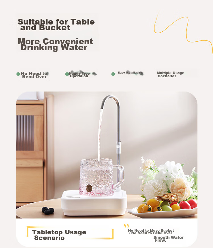 Baijie Electric Water Pump Stainless Steel Dual-Use Water Dispenser for Bottled Water 3