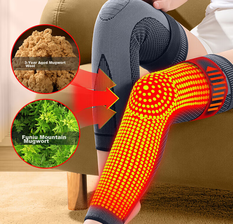 TEEIS Knee Warmers for Cold Legs, Arthritis, Winter Knee Protection for Elderly Men And Women, Non-Slip Long Carbon Fiber Leg Guards 4