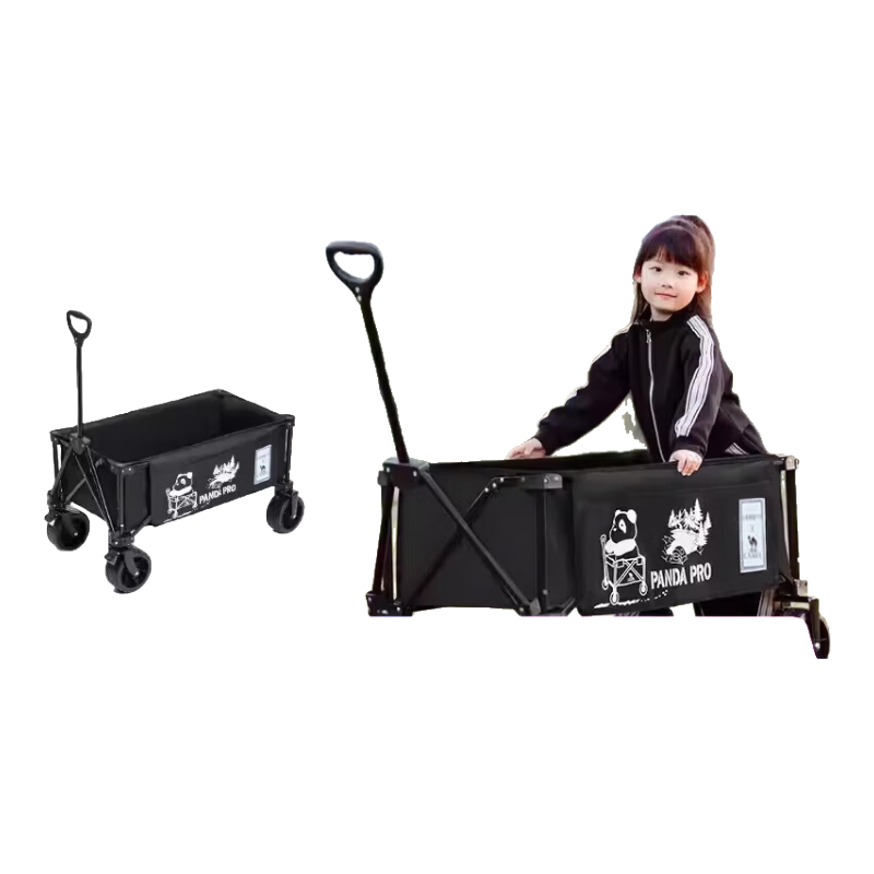 CAMEL Panda Camp Car Camping Picnic Trailer Grocery Shopping Stroller Dog Walking Cart with Brake Reclining Travel Stroller