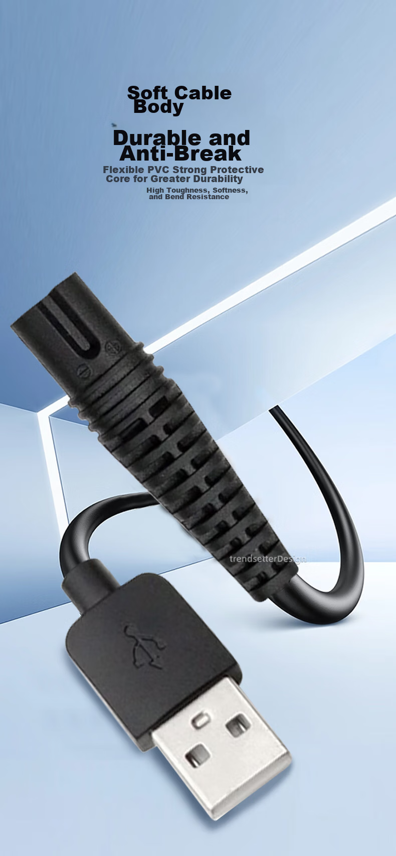 Chaofan Compatible with Panasonic Shaver Charger Cable RE7-87/59/ES for Shavers GA20/RT30/ERT3/LM31 Razor, 4.8V/3.6V Universal 5