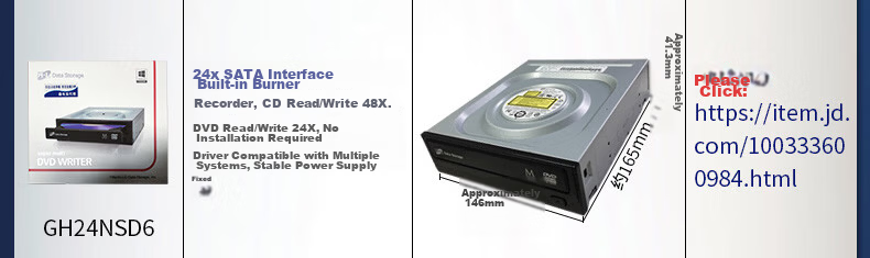 H·L Data Storage Hitachi LG Portable DVD Optical Drive Burner Compatible with Android GP96YB70 3