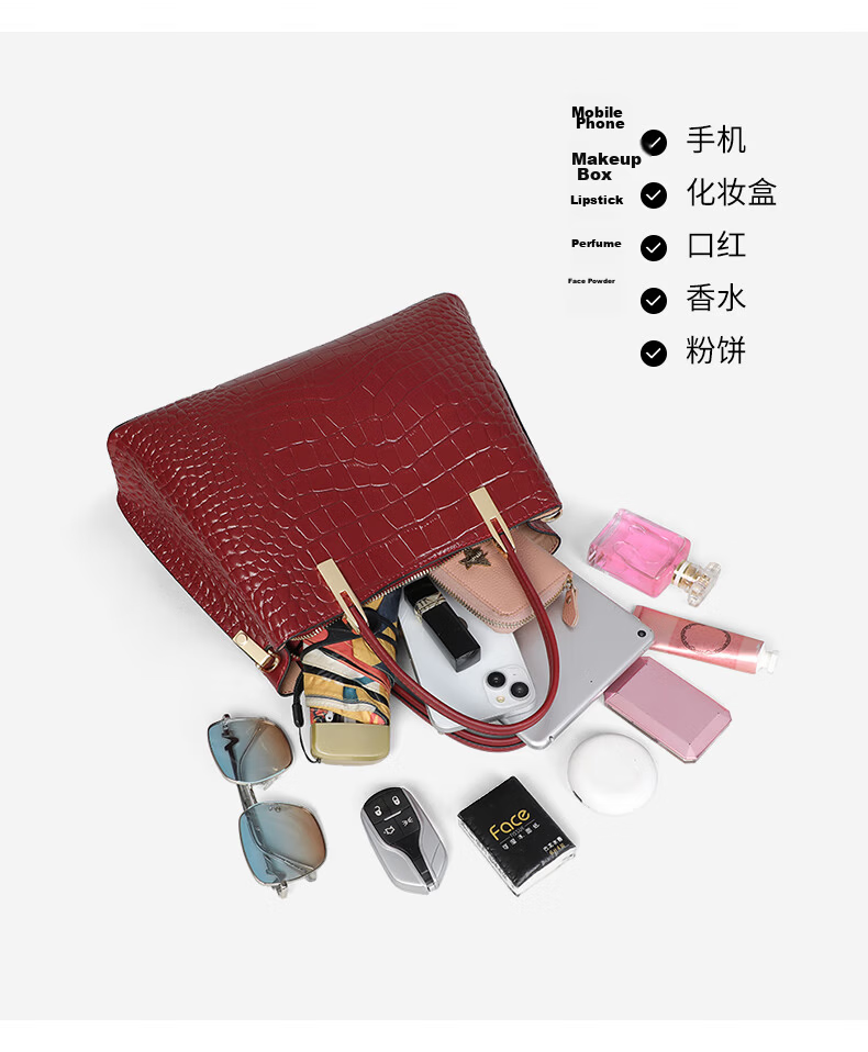 C.BANNER Genuine Leather Women's Handbag Crossbody Large Capacity Tote Bridal Wedding Bag Birthday Gift Premium Feel for Girlfriend Wife 6