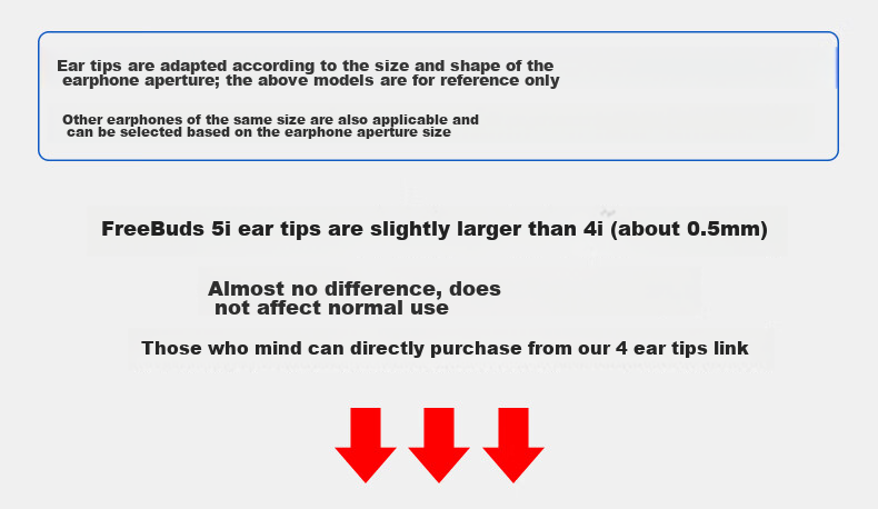 Masentek Earphone Eartip, Compatible with Huawei Freebuds 4i/5i/Honor Earbuds X3/2 SE Bluetooth Headphones, Silicone Tip Accessory, White, Medium Size 2