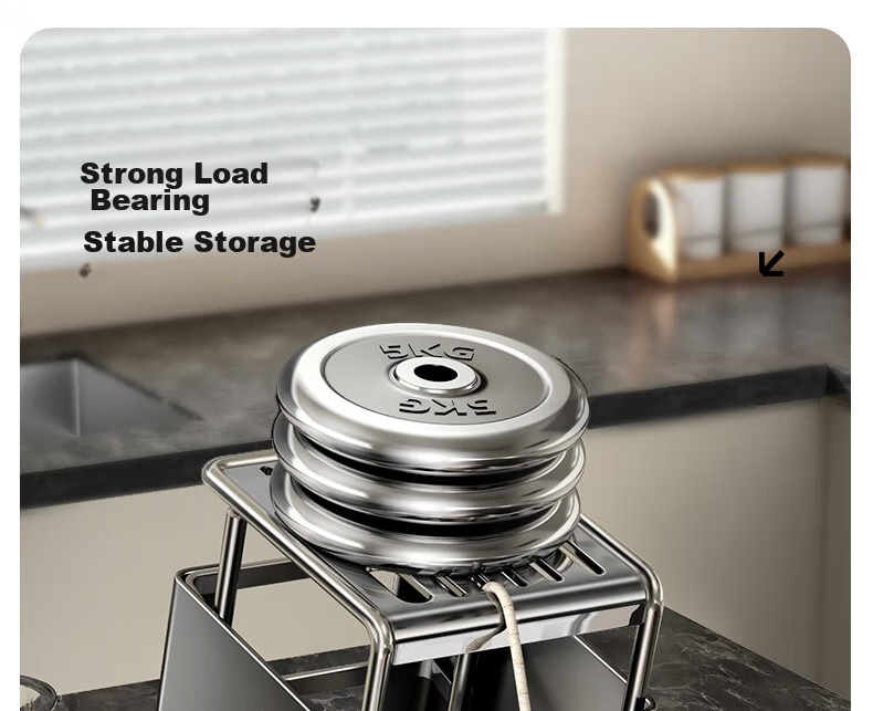 Jibaiju Kitchen Knife Rack Storage Chopsticks Holder Household Countertop Knife Stand Multifunctional Knife Organizer with Drip Tray 7