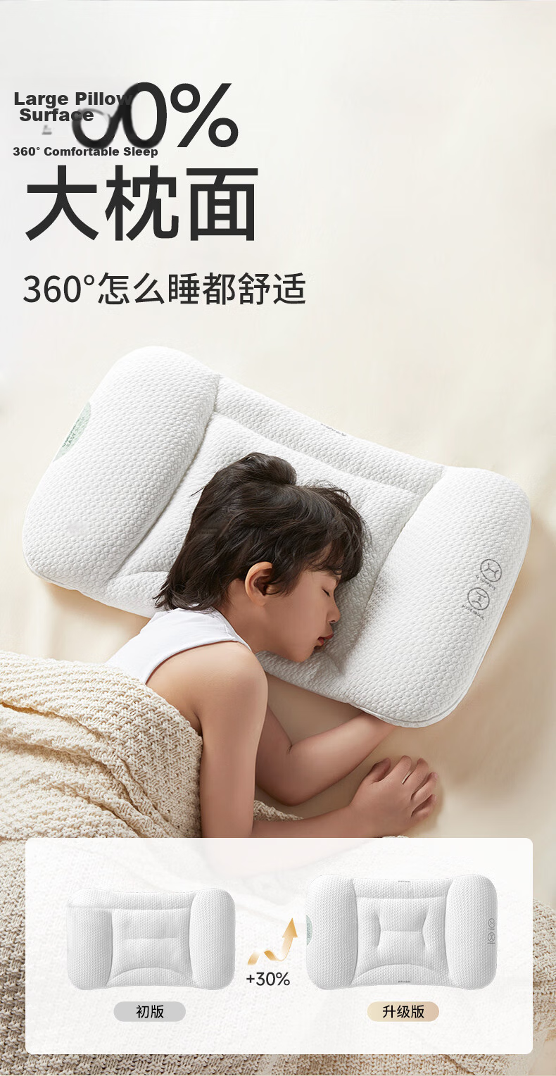 Beedoll Children's Pillow for Ages 1 And Above, Baby Pillow for Ages 2-3 Growth Pillow for Students, All Seasons Universal, 2 Layers 11