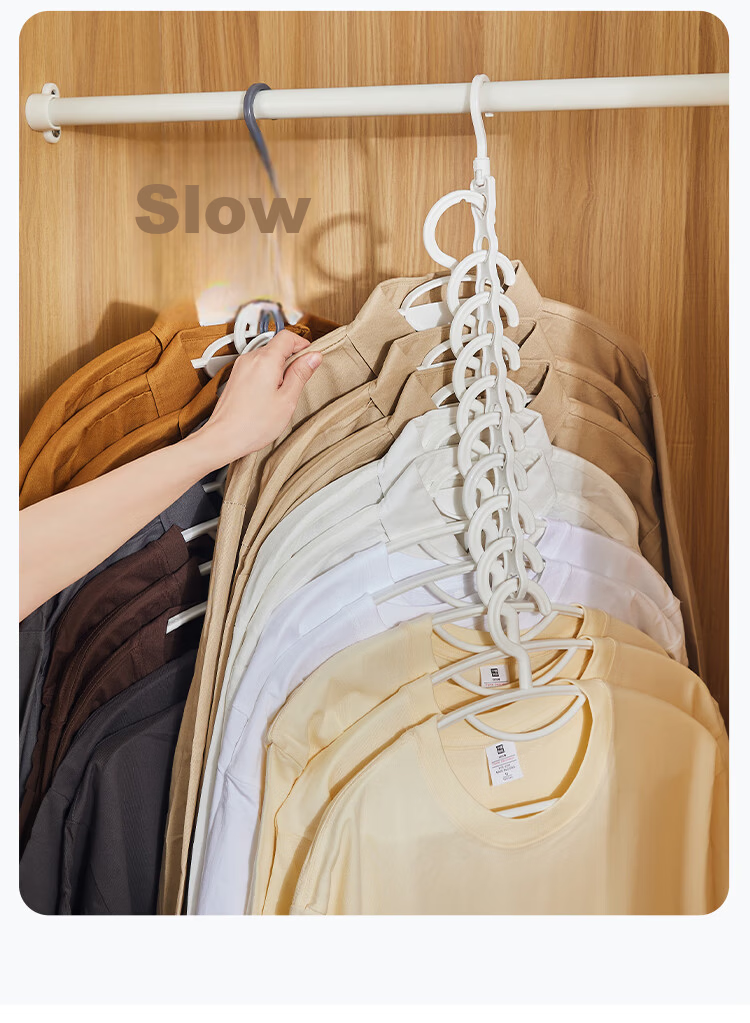 Imakara Vertical Clothes Rack Space-Saving Multi-Functional Multi-Layer Hanger Hook Drying Rack Storage Organizer Wardrobe Hanging Indoor Pants Storage 8
