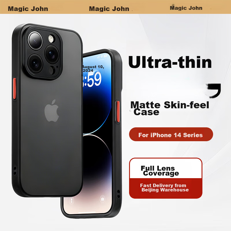 Mofajiang Compatible with iPhone 16 Case, Full-Coverage Semi-Transparent Matte Ultra-Thin Shockproof and Anti-Fingerprint High-End Protective Cover for Men and Women