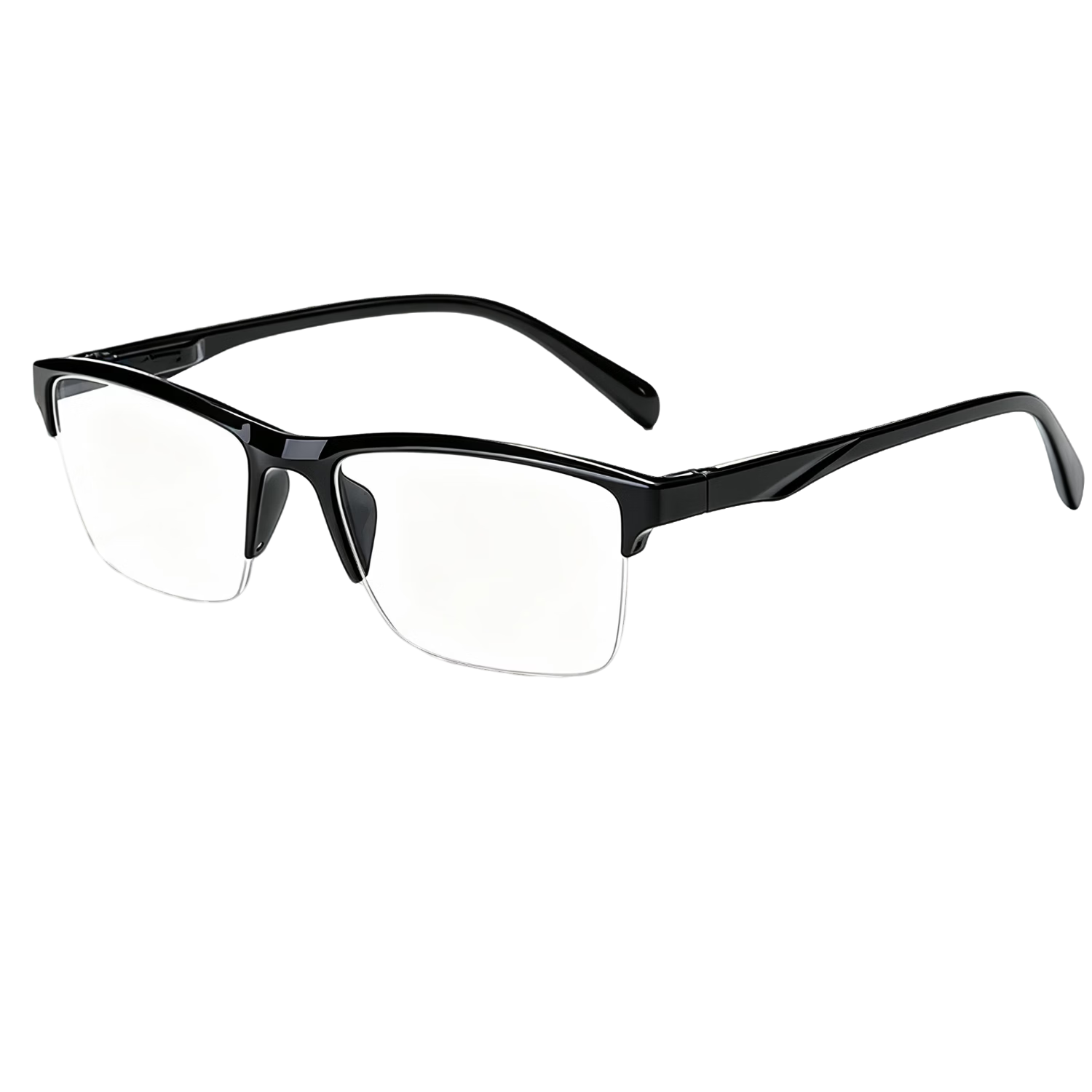 DRATRA Reading Glasses for Men, Semi-Rimless Presbyopic Glasses, High-Definition Comfortable Wear-Resistant Reading Glasses for Middle-Aged And Elderly Me