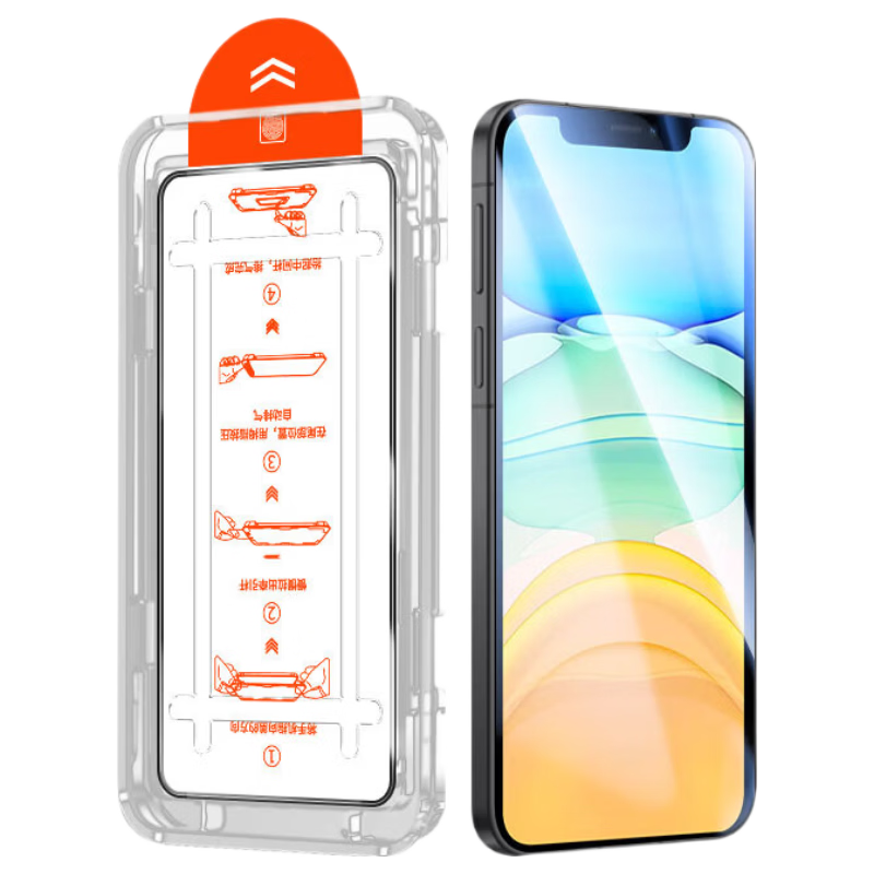 Mingying Compatible [High-Definition 2-Pack Dust-Free Chamber] Tempered Glass Screen Protector for Apple IPhone 11/XR, Full Coverage Clear Glass Protective Film, Shatterproof, Dust-Free Chamber