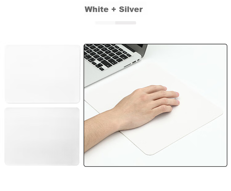 JPLAYER Small Mouse Pad Office Desk Mat Laptop Keyboard Mat Gaming Home Mat Skin-friendly PU Leather Waterproof Stain-resistant 300*240MM Dark Gray 16