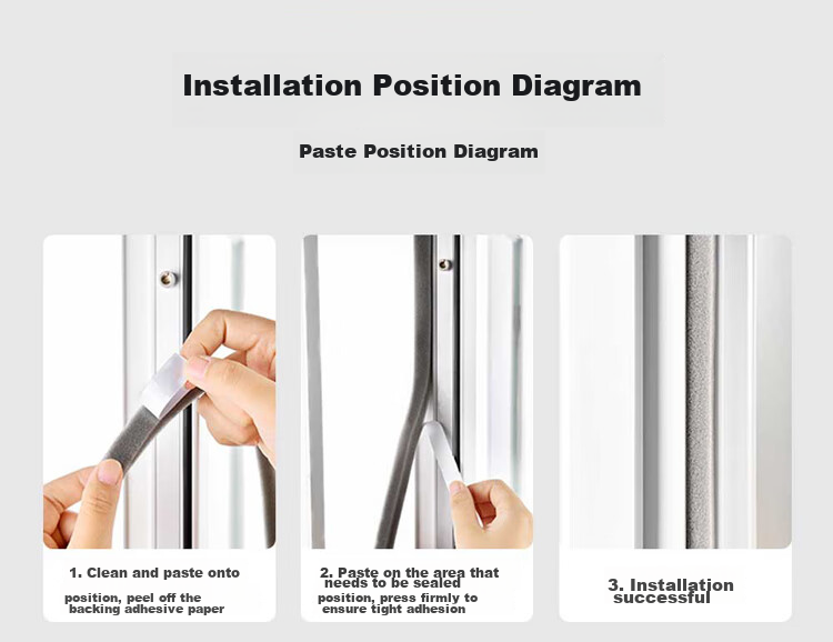 Qinghua Door And Window Gap Sealing Strip, Soundproofing Strip, Windproof And Draft-Proofing Insulation Filler, Silicone E-Type Brown, 6 Meters 10