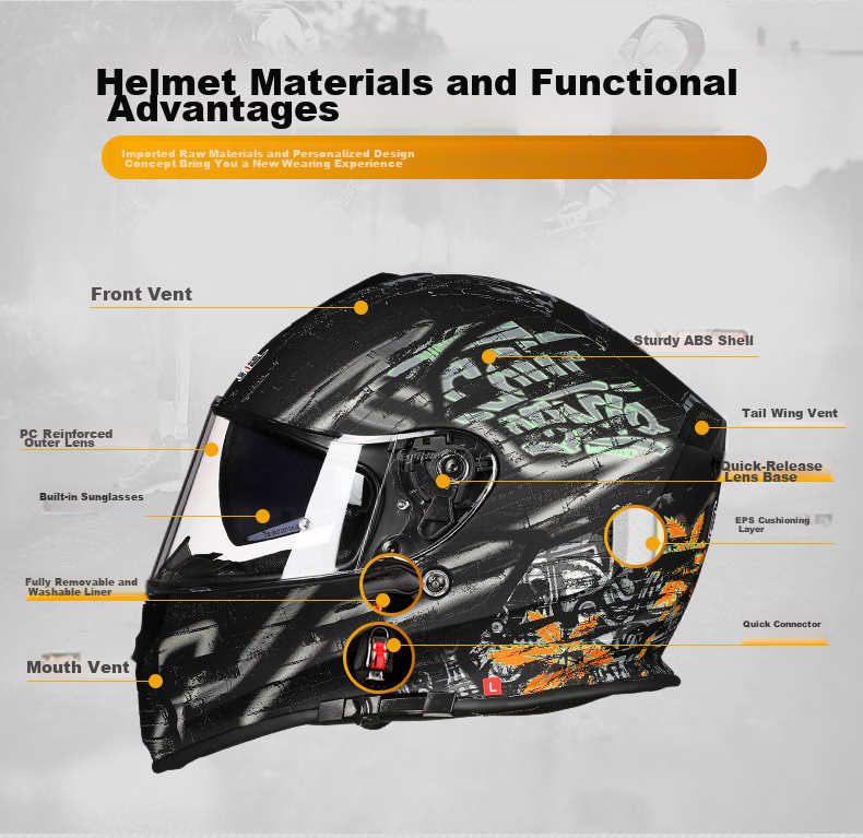 Tanked Racing T127 Motorcycle Helmet Full-Face with Dual Visor, Anti-Fog, for Electric Vehicles, All Seasons, Safety Helmet, White Knife Edge Red, 3XL 2
