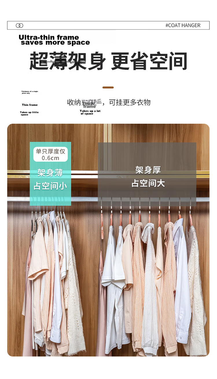 JEKO&JEKO Non-Marking Non-Slip Adult Clothes Hanger Dual-Use for Wet and Dry Clothes Wide Shoulder Coat Hanger 9