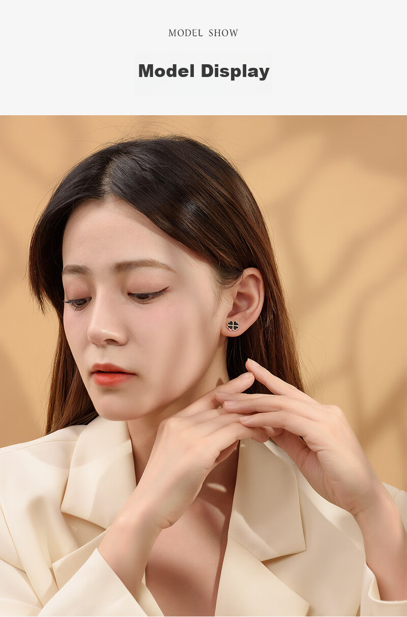 MANHE S925 Silver Four-Leaf Clover Stud Earrings for Women, New 2026 Style, Birthday Gift for Wife Or Girlfriend 9
