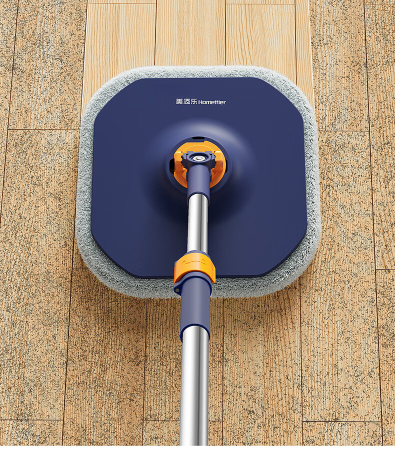 HoMettler Clean and Dirty Separation Spin Mop with 4 Mop Heads, Household One-Mop Cleaning, Hands-Free Washing, Flat Lazy Mop with Glass Cleaner Attachment 14