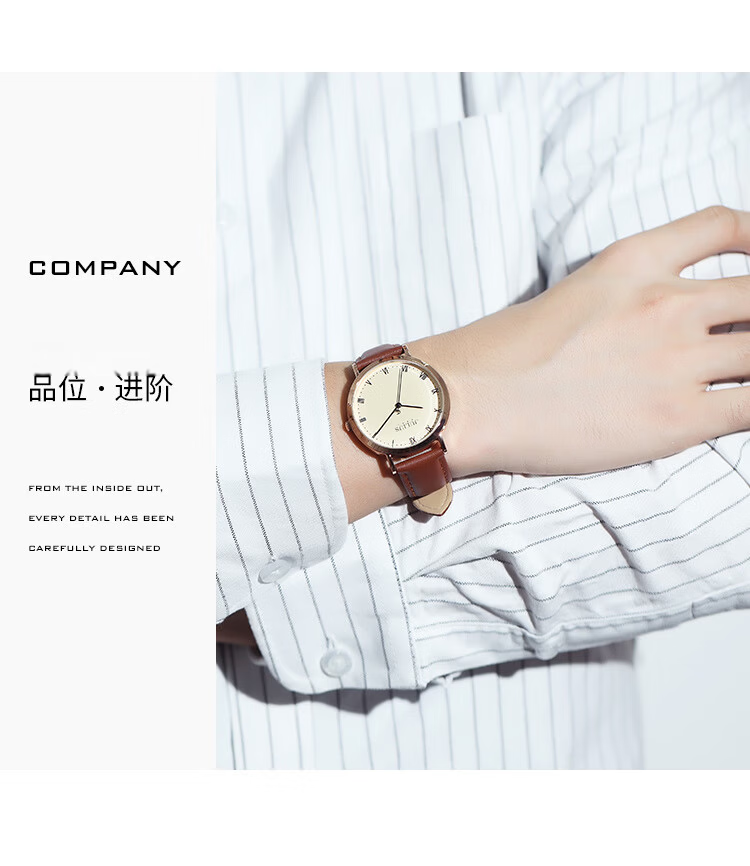 Julius Men's Watch Simple Leather Strap Fashion Trendy Waterproof Quartz Watch Valentine's Day Gift for Boyfriend 14