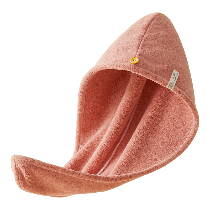 HOYO Japan Women's Hair Drying Cap A-Class Snow Velvet Soft Absorbent Thickened Quick-Dry Towel Dusty Pink