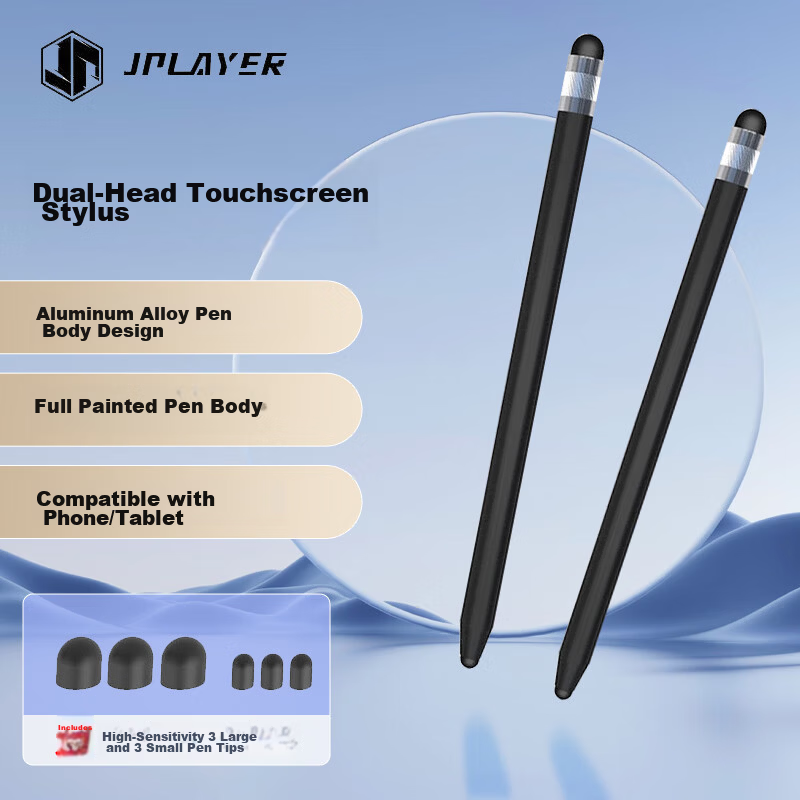 JPLAYER Capacitive Stylus Pen for Tablet and Smartphone Touchscreen, Editing, Photo Retouching, Drawing, Handwriting Pen Compatible with iPad, Huawei, Xiaomi Tablets, Android, Microsoft Surface Touch