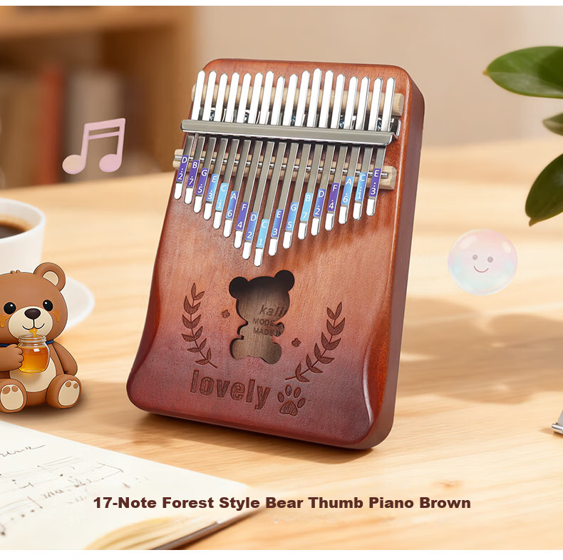Asaska Kalimba Thumb Piano Portable Pocket Niche Musical Instrument Toy Gift for Lovers Children Christmas Birthday for Girls 9