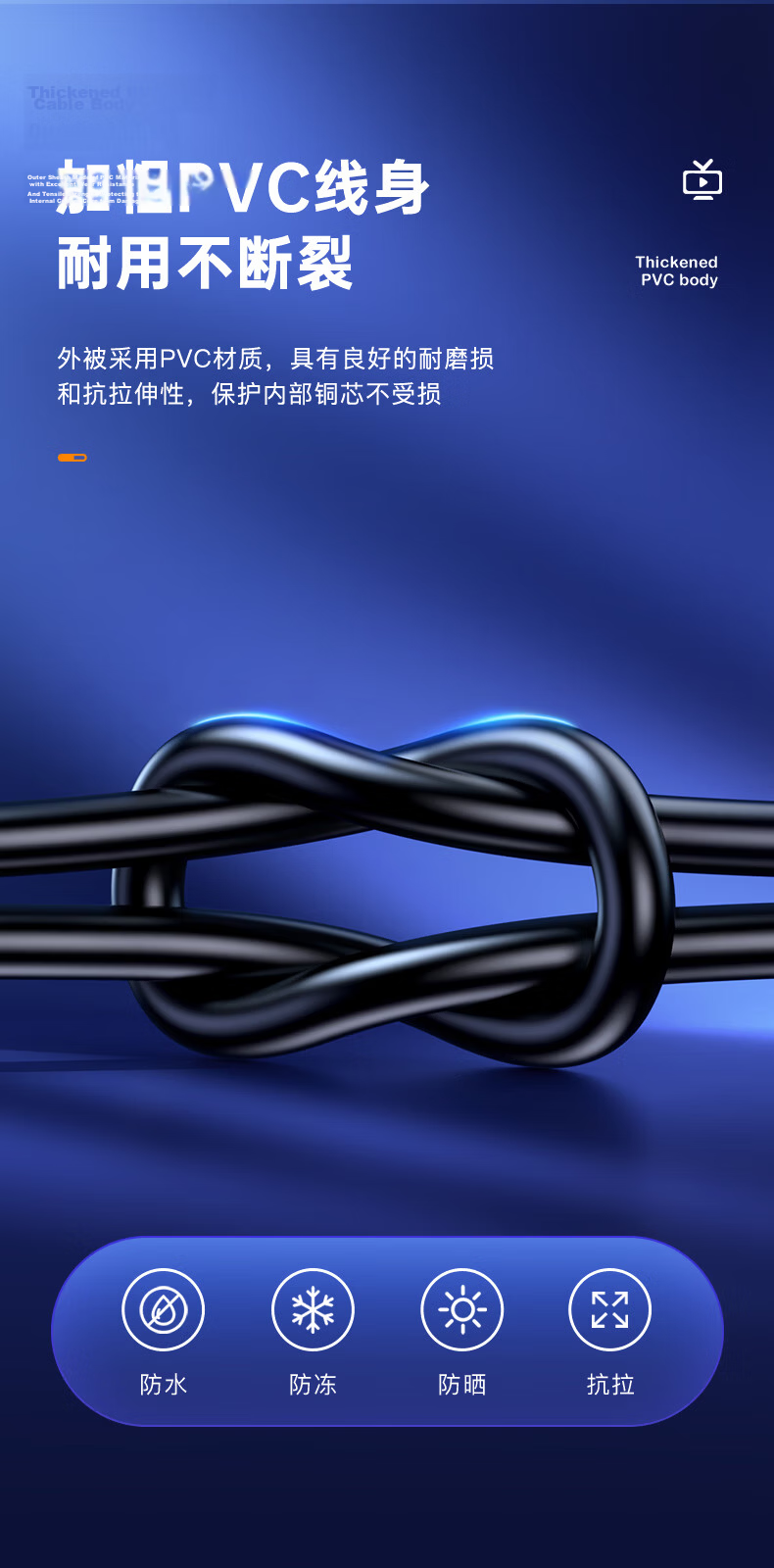 BIAZE VGA Cable with Free Shipping - 1.5m Dual Ferrite Core Blue Head 3+6 Core High-Definition Video Cable for Computer TV Projector Monitor Connection 12