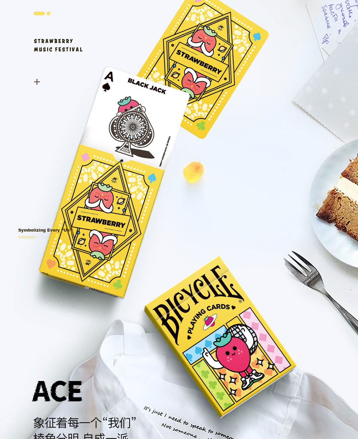 BICYCLE Playing Cards, Strawberry Music Festival Co-Branded Limited Edition Collectible Cards, 1 Deck 8