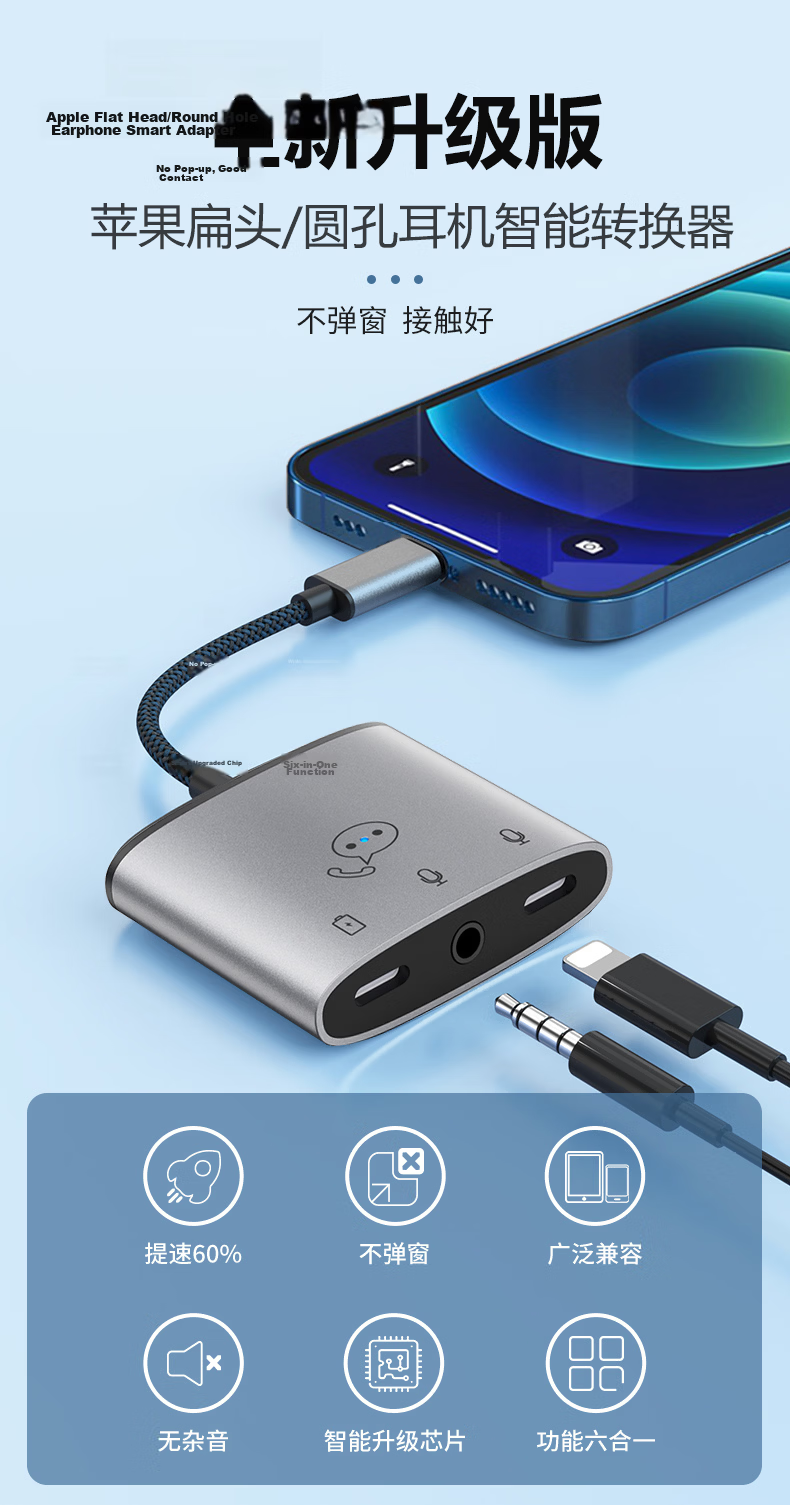 JOWOYE Live Streaming No.1 Sound Card Mobile Converter, Apple 17 Adapter, Huawei Xiaomi 60W Fast Charging, IPhone 18/16 Mixer Connection Cable, Microphone Dual-Channel Stereo 1