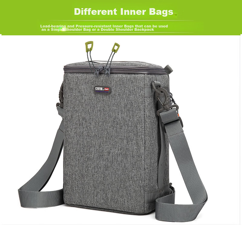 Statin BD04F (Large) DSLR Camera Bag, Camera Inner Case, 20-Inch Carry-On Luggage Inner Case, Pressure-Resistant Double Compartment Structure, Thick And Durable, Fits Two Cameras And Multiple Lenses 13