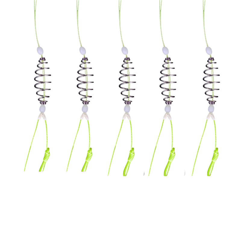 Grsaed Silver Carp Fishing Rig No.10 Anti-Tangle Subline Double Hook Set with Spring Hooks Pre-Tied Fishing Hooks