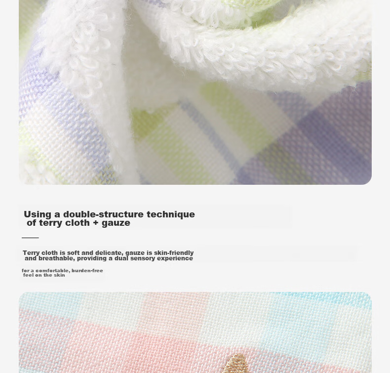 Jinhao A-Class 100% Cotton Face Towels for Children, Antibacterial and Antimildew, Odor-Resistant, 2-Pack 9