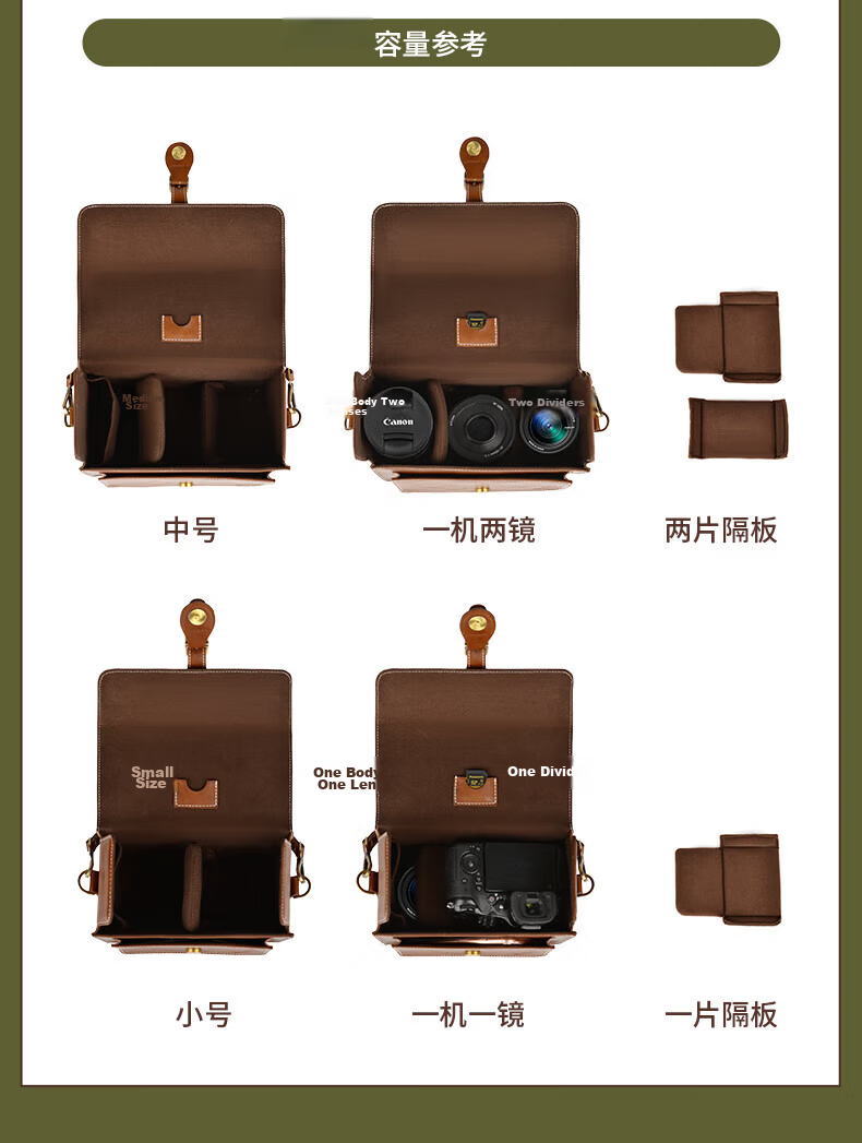 CWATCUN Kaden Single Shoulder Camera Bag Vintage Crossbody Handheld Handmade Commuter Bag for Mirrorless and DSLR Cameras 7